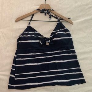Kona Sol Tankini Top - Navy Blue & White - Size XL